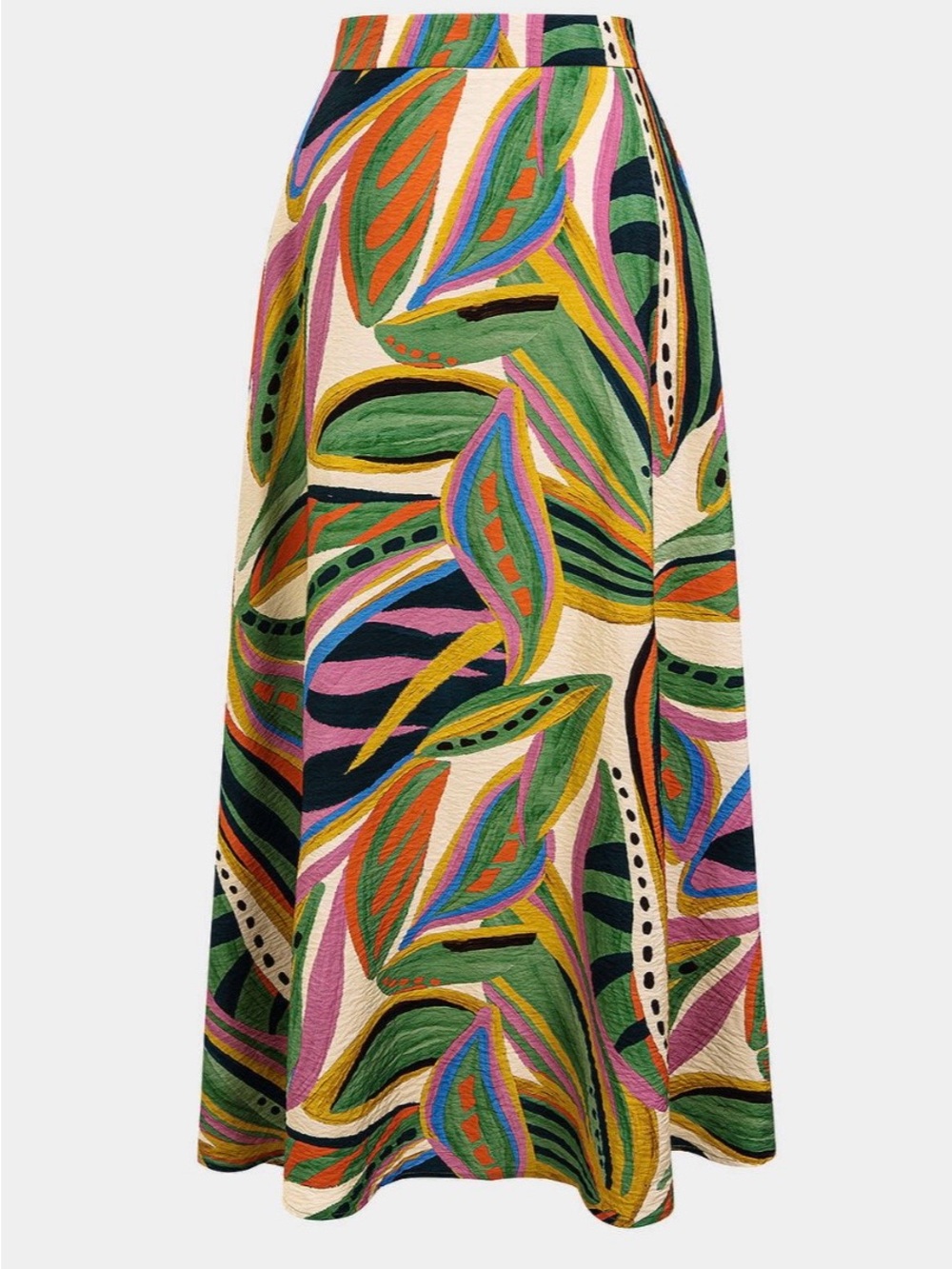 NWT Leaves Print Mid-rise Skirt Size XS